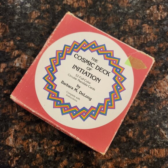 Cosmic Deck Of Initiation Barbara DeLong Circular Mandala Cards 1992 Book Boxed - Picture 6 of 6